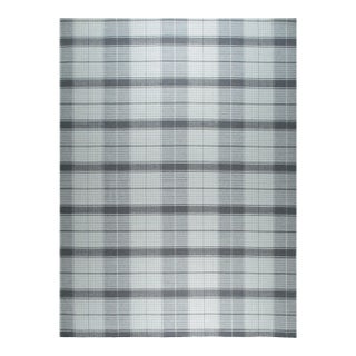 8x10 Lila Bianca Gray Geometric Modern Flatweave Wool Carpet Rug For Sale