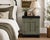 MOBILE-READY BLURB A beautifully reimagined White Clad oak nightstand featuring a rare swivel turntable top, original...
