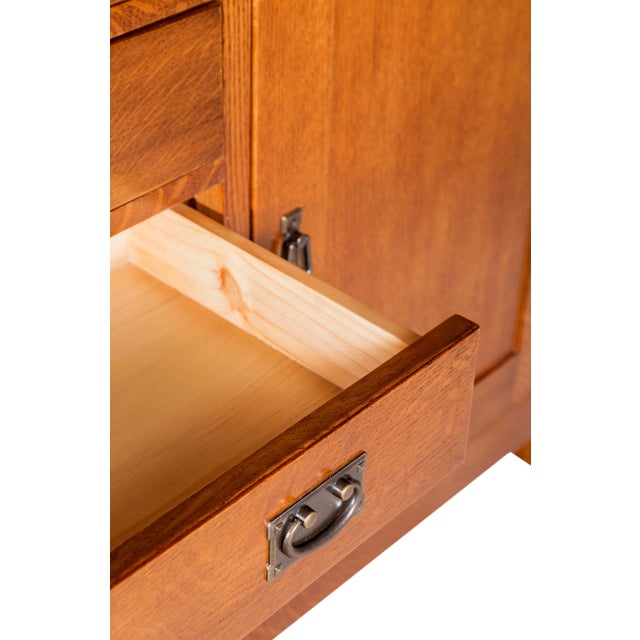 Mission 7 Drawer Sideboard With 2 Doors - Michael's Cherry (Mc-A) - 82" For Sale - Image 12 of 16