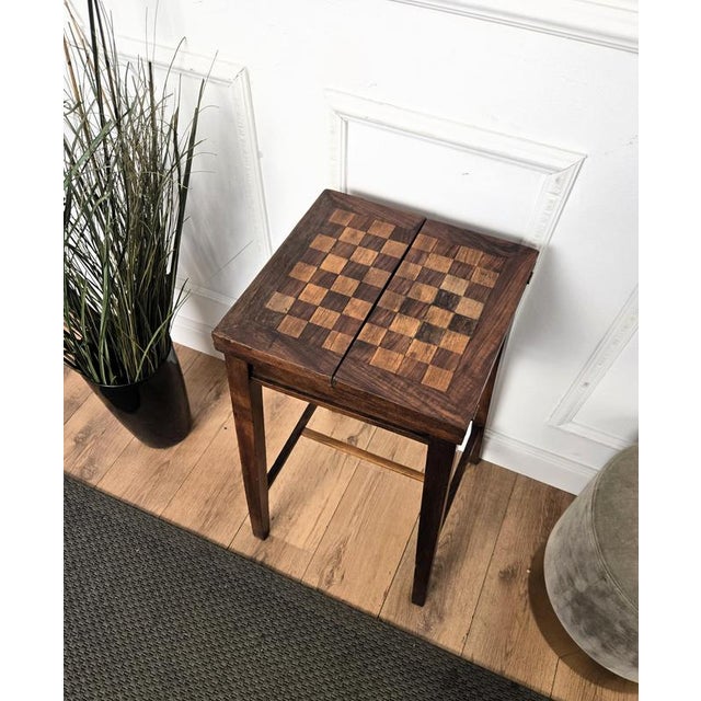 Mid-Century Italian Walnut Chess Table, 1950s For Sale - Image 6 of 8