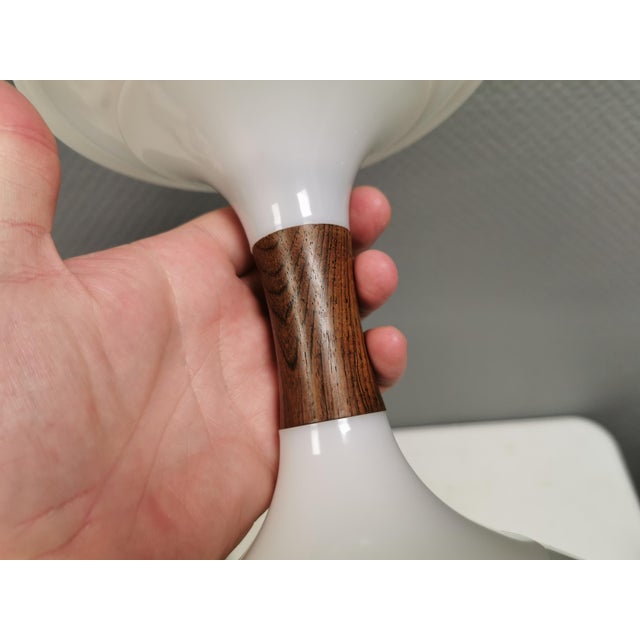 Brown Table Lamp with Smoky Acrylic Shade and Rosewood Base by Bent Karlby for Ask Belysninger, 1971 For Sale - Image 8 of 14