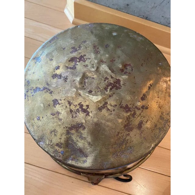 Antique Late 19th Century Brass & Iron Pail or Bucket Signed Hw Hayden the Waterbury Brass Co. For Sale - Image 11 of 13