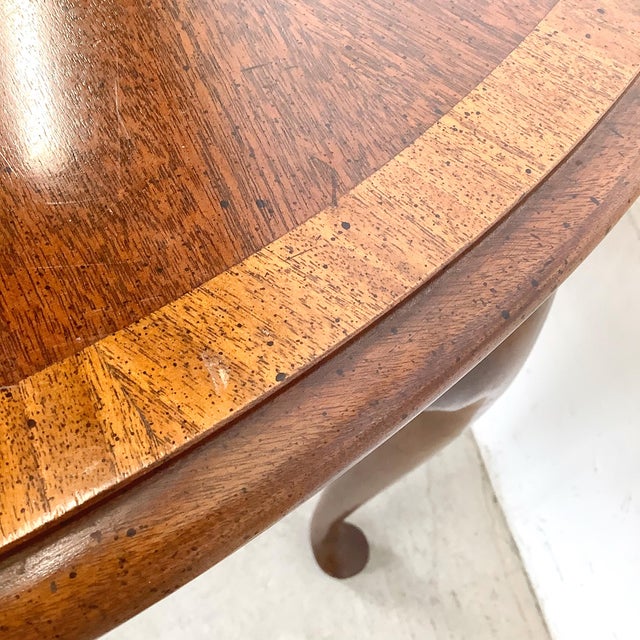 Queen Anne Mahogany Oval Extension Dining Table, Hickory Chair Company “James River Collection” For Sale - Image 17 of 18