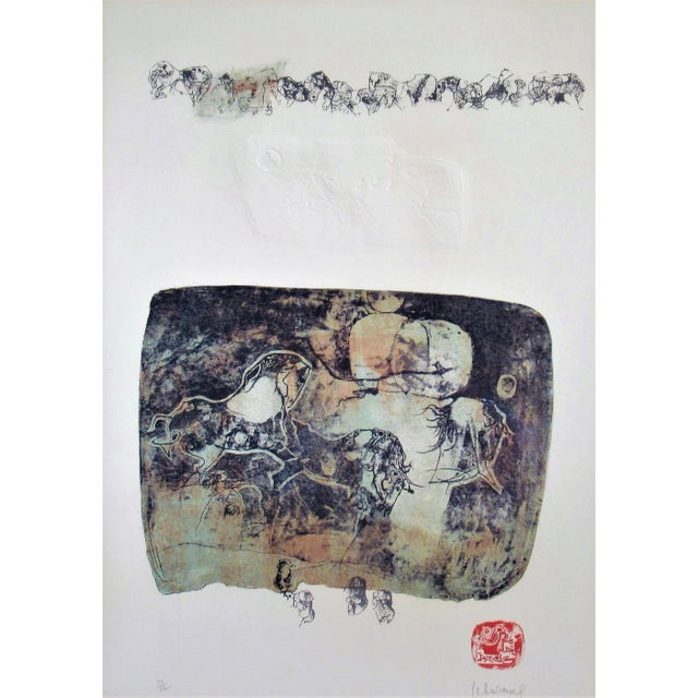 Modern Hoi Lebadang, Horses #I, c.1974 For Sale - Image 3 of 9