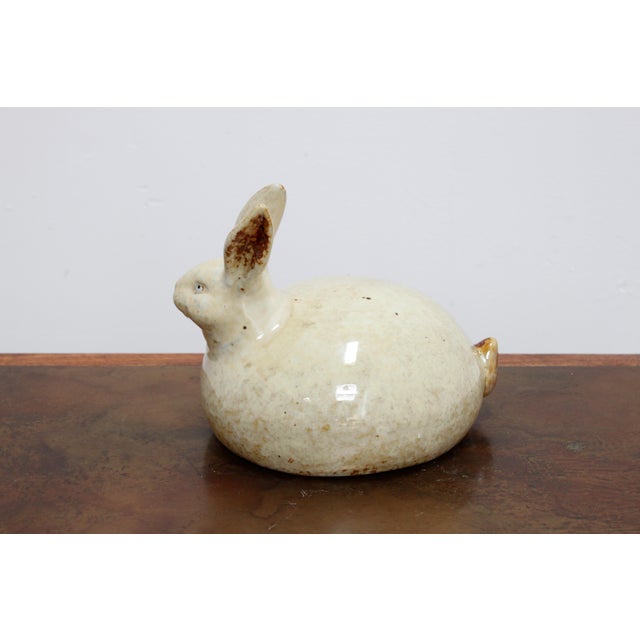 French French Ceramic Fat Rabbit For Sale - Image 3 of 6