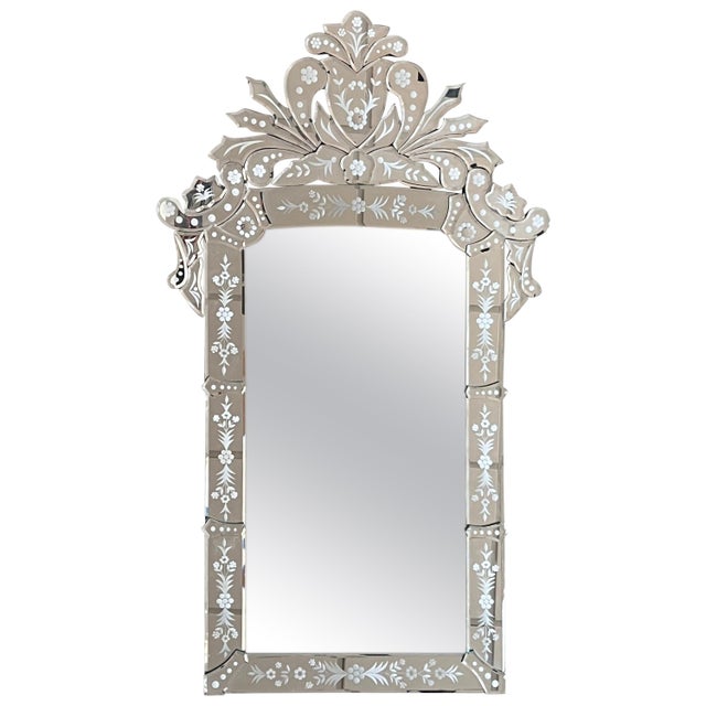 Early 21st Century New Venetian Mirror with Crest For Sale - Image 5 of 18