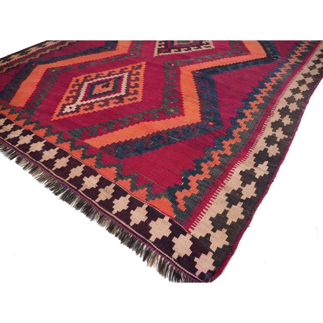 Afghan Nomadic Kilim Rug, 1930s For Sale - Image 9 of 13