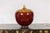 Ceramic Hand-Crafted Artisan Tri-Color Brown Vase with Rounded Silhouette and Dripping For Sale - Image 7 of 12