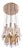 Cascading 36 Chandelier Swarovski Crystal Gilt Brass by Ernst Palme, 1960 For Sale