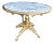 Gold Leaf Italian Stone Top Center Table, Cafe Table. For Sale