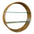 Monumental Vintage Bent Rattan Circular Wall Shelf Manner of Paul Frankl For Sale