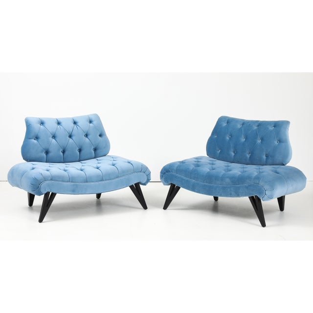 Grosfeld House Oversized Slipper Chairs 1960's Design For Sale - Image 12 of 14