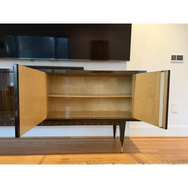 Art Deco 1940s French Art Deco Macassar Ebony Sideboard For Sale - Image 3 of 12