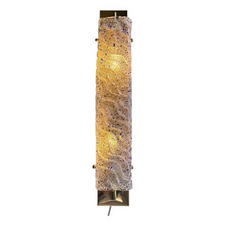 Gold Wall Sconces with Blue Graniglia Murano Glass by Simoeng for Simoeng For Sale