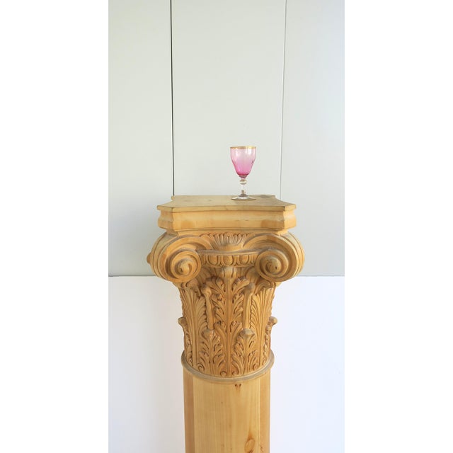 Tan Column Pedestal Stand, Greco-Roman Style, Late-20th Century For Sale - Image 8 of 11