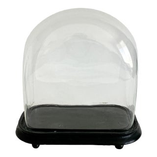 Victorian Handblown Glass Cloche and Base For Sale
