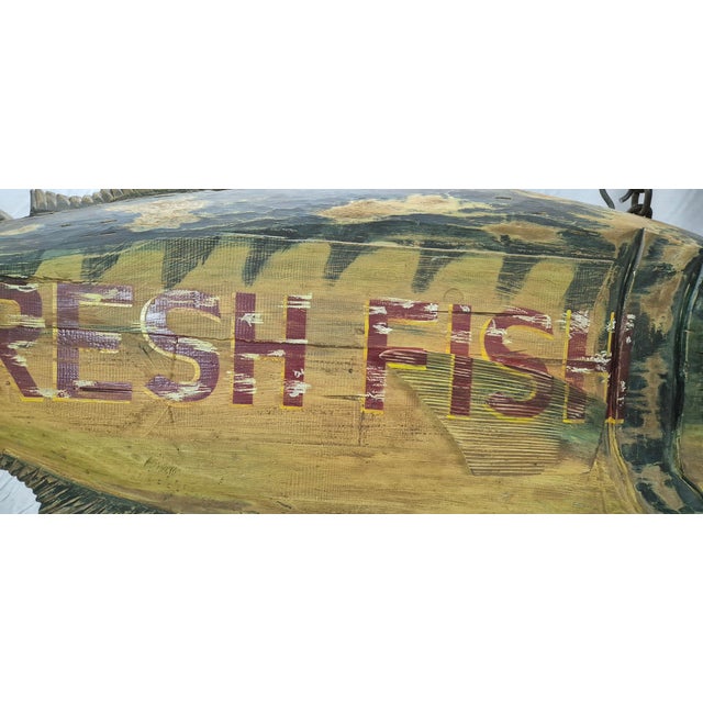 Six Foot Carved Fish Trade Sign For Sale - Image 9 of 12