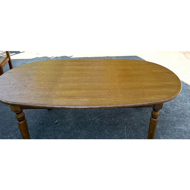 Brown Vintage French Country Oval Dining Table For Sale - Image 8 of 12