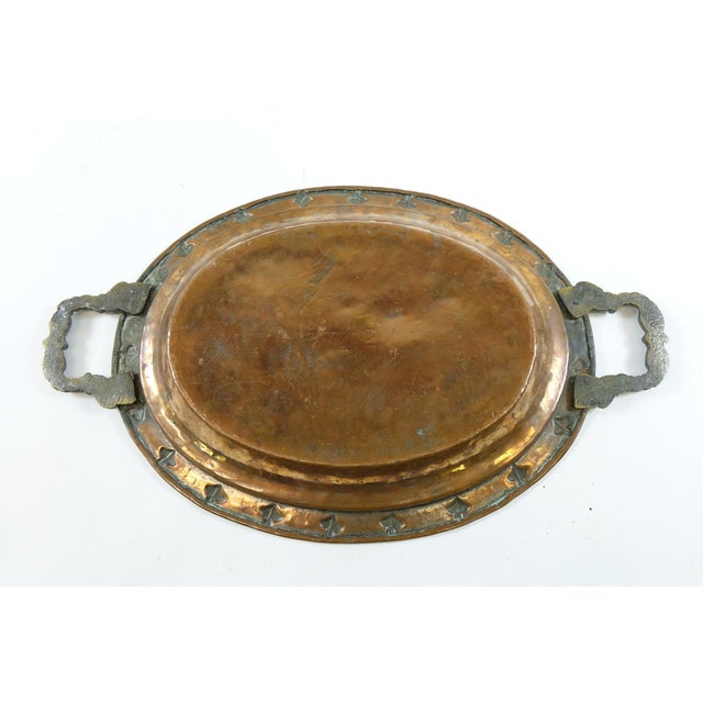 Antique Copper Tray with Brass Handles Chairish