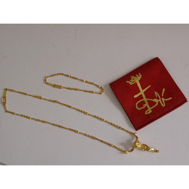 Christ of Saint John of the Cross Pendant in the style of Salvador Dali For Sale - Image 3 of 9