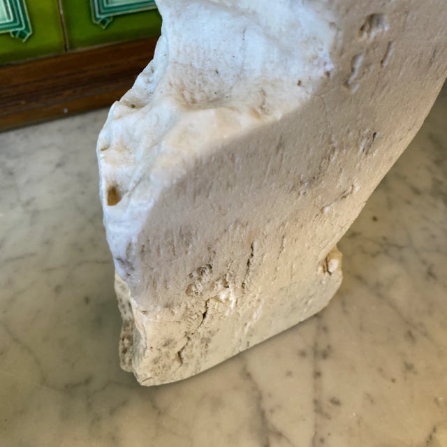 Beautiful rustic white stone candle holder. Perfect to add dimension to any tabletop space and for the interior designer.