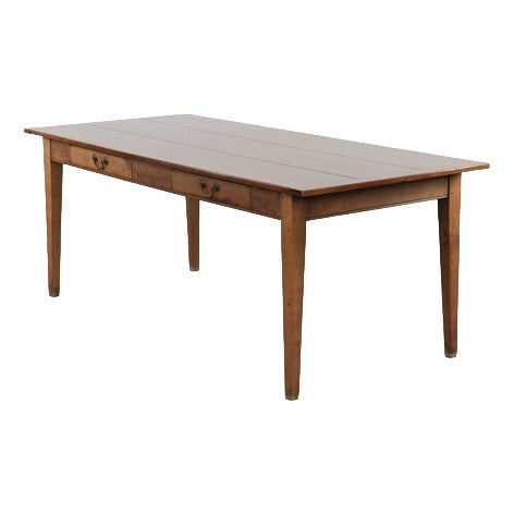French Dining Table in Cherry Wood For Sale