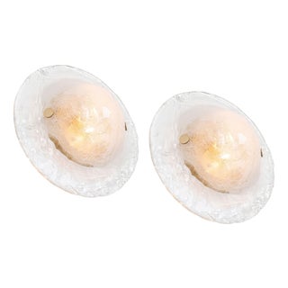 Glass Sconces Wall Lights attributed to Kalmar, Austria, 1960s, Set of 2 For Sale