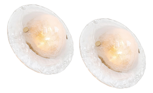 Glass Sconces Wall Lights attributed to Kalmar, Austria, 1960s, Set of 2