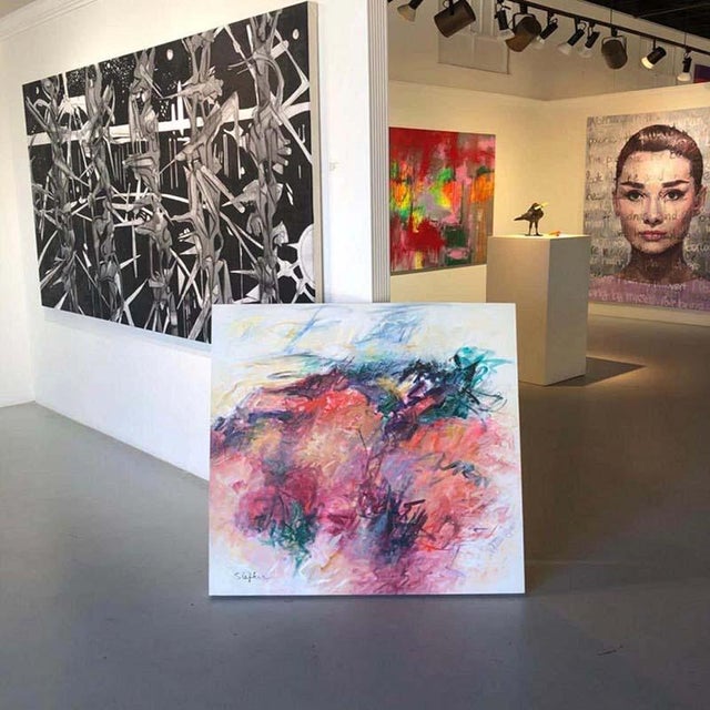 Mary Lou Seifker Mary Lou Siefker, Acrylic on Canvas Titled: To Jump and Run and Play. For Sale - Image 4 of 10