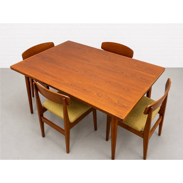Wood Danish Mid Century Modern Teak Expandable Dining Table, Hidden Leaves, C. 1960’s For Sale - Image 7 of 9
