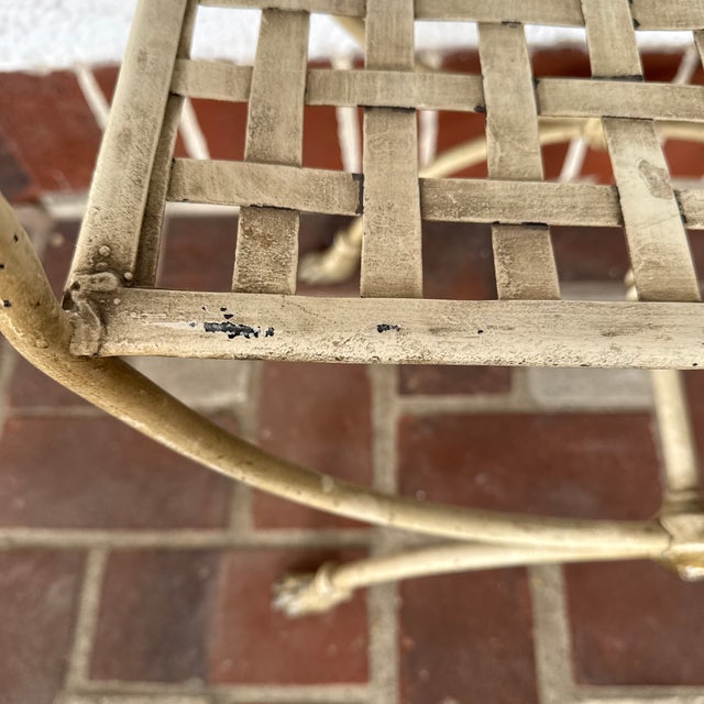 Cream 1970s Jansen Style Empire Swan Curule Vanity Stool For Sale - Image 8 of 12