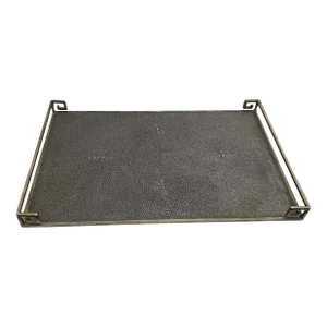 Contemporary Faux Shagreen Tray