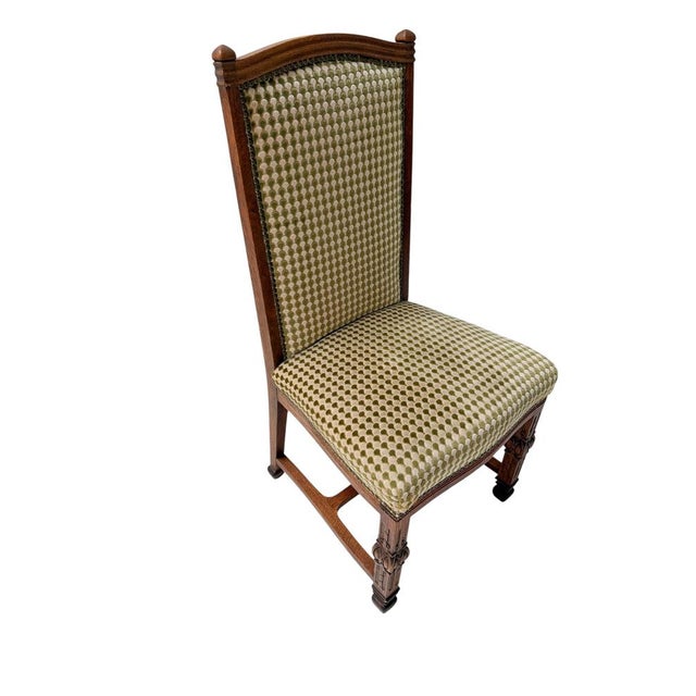 Magnificent and rare pair of art deco amsterdamse school side chairs. Design by willem penaat and executed by h.p. Mutters...