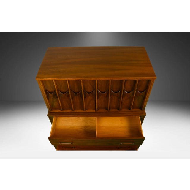 Brown Mid Century Kent Coffey Perspecta Highboy Dresser For Sale - Image 8 of 15
