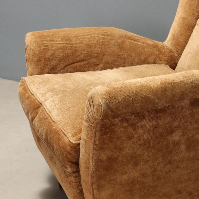 Vintage Italian Velvet Bergère Lounge Chairs, 1950s, Set of 2 For Sale - Image 6 of 11