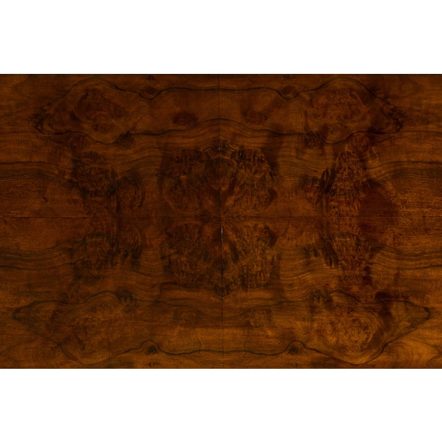 1930s French Art Deco Walnut Burl Pedestal Desk, 1930s For Sale - Image 5 of 18