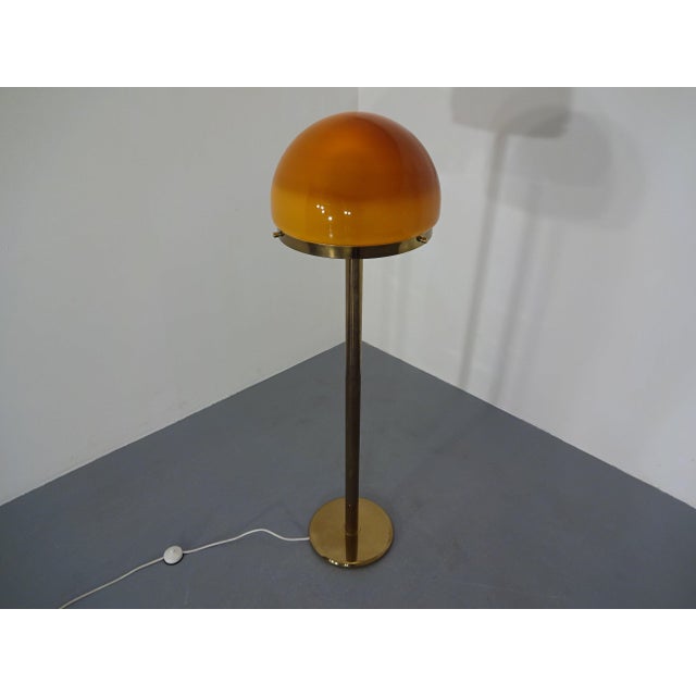 Mushroom Floor Lamp in Brass and Glass from Cosack, Germany, 1960s For Sale - Image 3 of 17