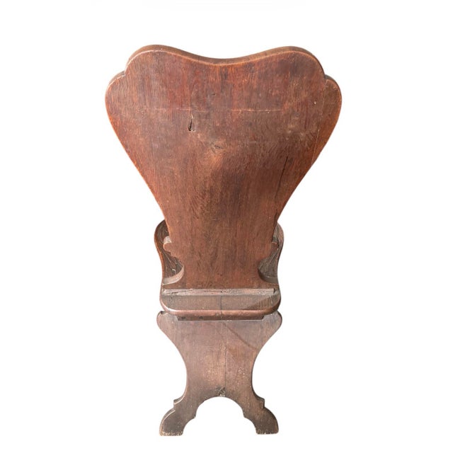 Wood Antique Italian Renaissance Revival Walnut Sgabello Hall Chair For Sale - Image 7 of 12