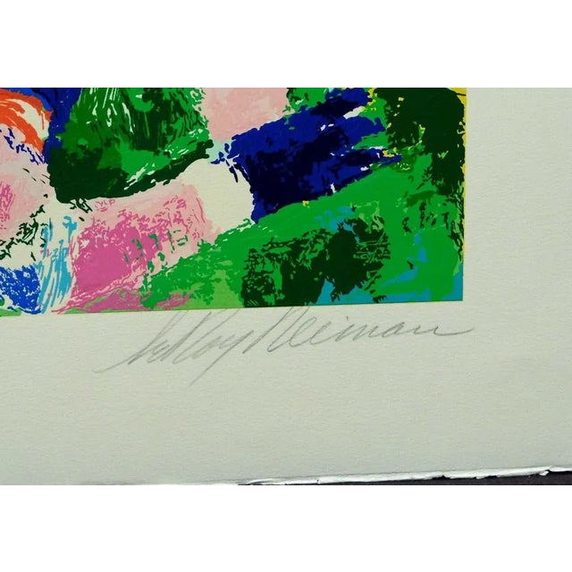 Impressionist 1980s LeRoy Neiman "Giants-Broncos Classic" Football Hand Signed Unframed Sports For Sale - Image 3 of 5