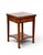 Exquisite 19th Century Victorian rosewood card or game table featuring an envelope style unwrapping to reveal a red...