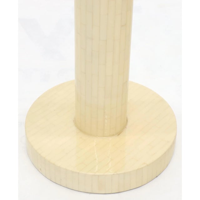 Mid 20th Century Mid 20th Century Tessellated Bone Cylinder Shape Floor Lamp For Sale - Image 5 of 10