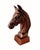 Copper Antique Copper Finish Metal Horse Bust Sculpture For Sale - Image 8 of 10