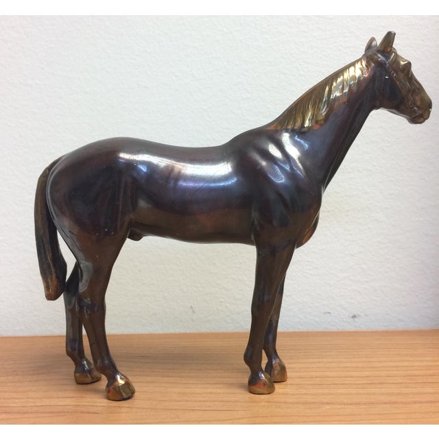 Vintage Copper Horse Statue Chairish