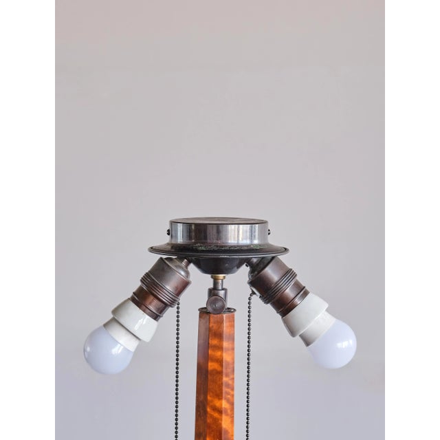 Swedish Grace Floor Lamp in Birch with Carved Paw Feet, 1920s For Sale - Image 10 of 13