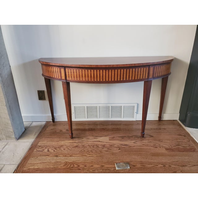 Ethan Allen Newport Demilune Console Sofa Table Chairish