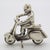 Italian Vintage Italian Handmade Genuine Silver Iconic Vespa Scooter Figurine Sculpture, Made in Arezzo (Ar, Tuscany) For Sale - Image 3 of 10