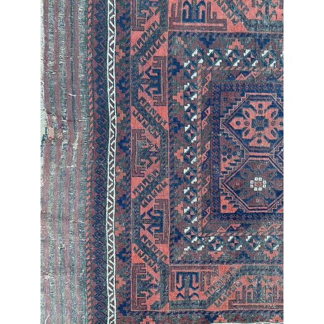 Antique Distressed Baluch Afghan Rug, 1890s For Sale - Image 5 of 18