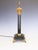 Antique 19th Century French Black Marble Column Table Lamp with Gilt Rococo, 1890 For Sale - Image 4 of 17
