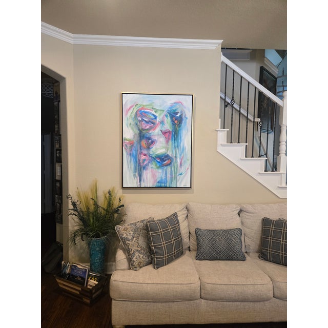 Kimberly Loveland Signed Original Abstract Expressionist Mixed Media Painting - Framed For Sale - Image 10 of 10