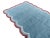Textile Handmade Cotton Area Rug Natural Vegetable Dyed Flat Weave Sky Blue Scalloped Rug Terracotta Border - 12'x15' For Sale - Image 7 of 11